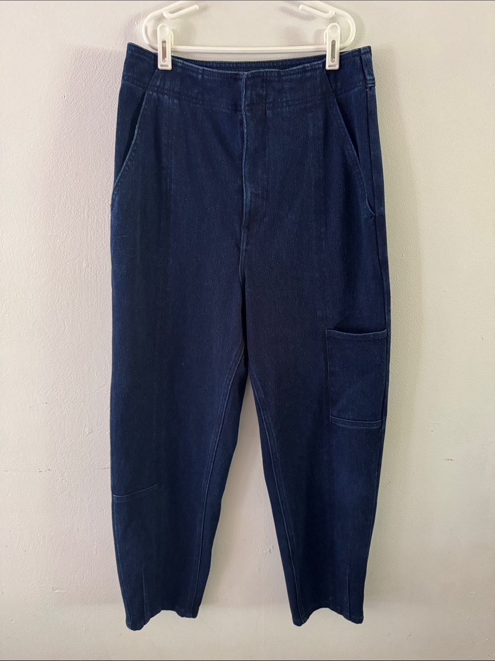 Anthropologie High-Rise Dark Blue Relaxed Jogger Jeans Sz 6/28